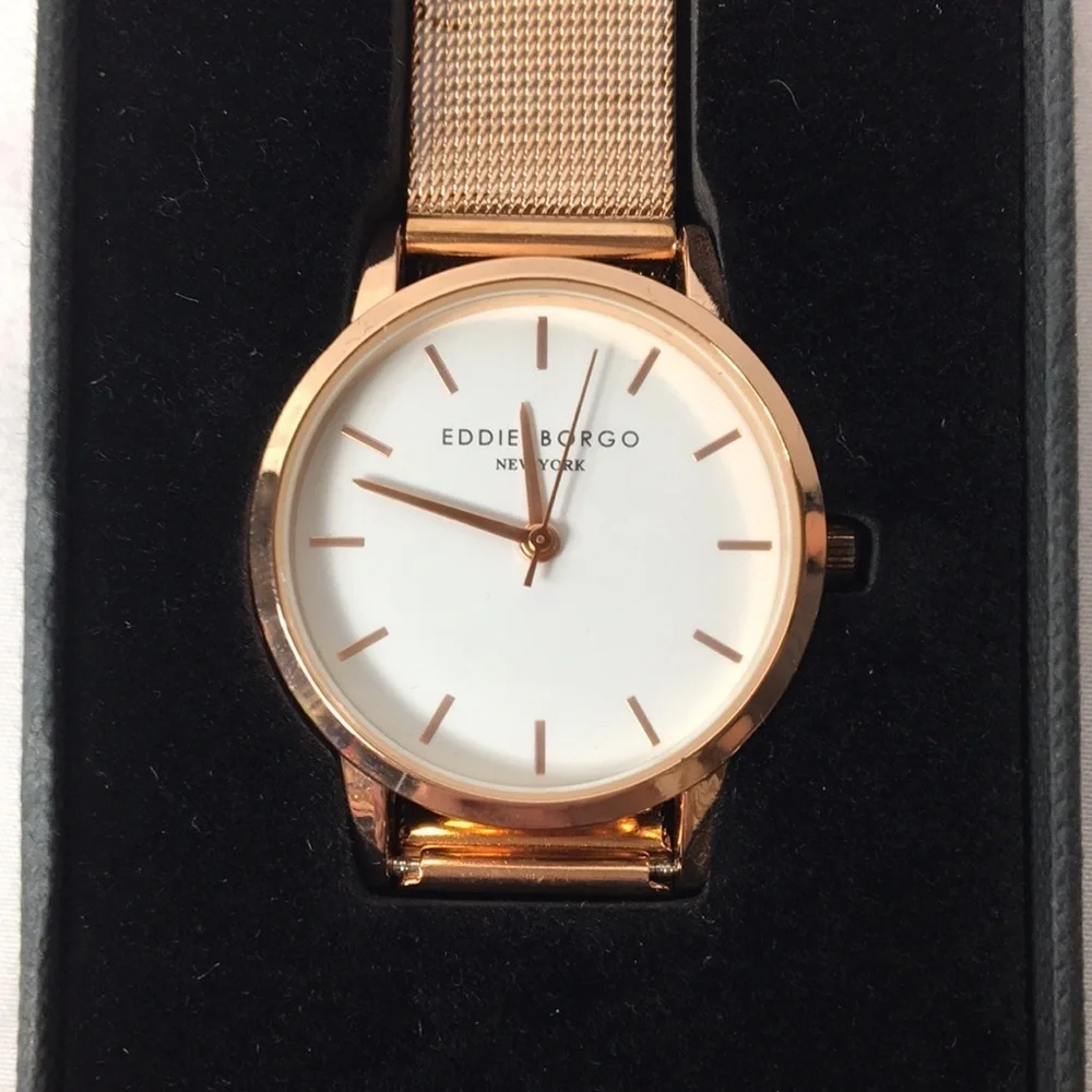 Eddie Borgo New York Soho Wrist Watch Rose Gold Tone NEW with Box